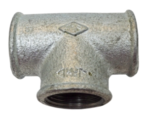 MS-T-Stück, gleich 1 x 1 x 1 inch BSP-Buchse, Eisenfit
