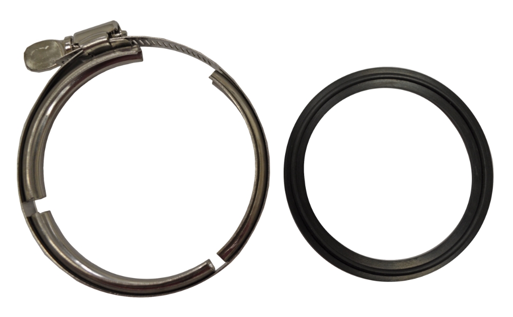 MS Sack Klem 76.2mm und Dichtung rostfrei