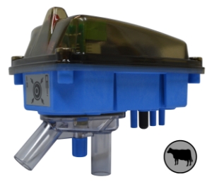 MS Milchflussanzeige 3 Standard Kuh Blau 12V & Halterung