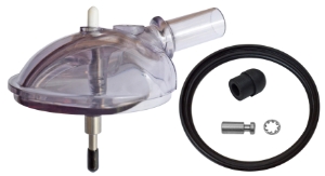 Transparent schale konisch Clearflow ohne Abschaltautomatike kurz Achse