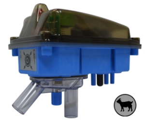 MS Milchflussanzeige 3 fur Ziege 12V & Halterung blau