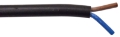 MS PVC 2 Kabelseele 0.5mm² schwarz rund (pro M)